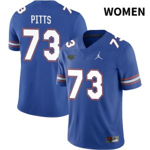 Women's Florida Gators #73 Mark Pitts NCAA Jordan Brand Royal NIL 2022 Authentic Stitched College Football Jersey AEU5862CD